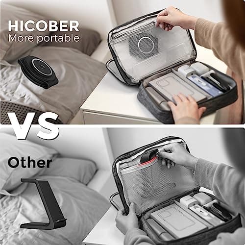 HICOBER 3 in 1 Charging Station for Multiple Apple Devices, Compatible with iPhone 17/16/15/14/13, Apple Watch & AirPods, Foldable Fast Wireless Charger & Travel Charger for Home/Office/Trips - Thumbnail 5