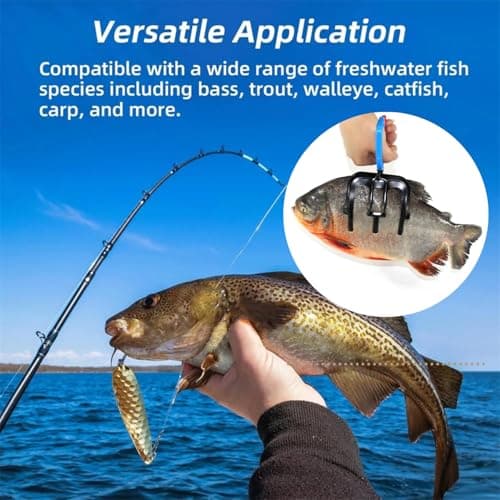 Pomeyard Valentines Day Gifts for Him 3 Claw Fish Gripper, Metal Fishing Pliers Gripper Catch Fish Control Clamp, Fishing Pliers Tool Fishing Accessories for Most Freshwater Fish Grip Tackle Holder - Thumbnail 6