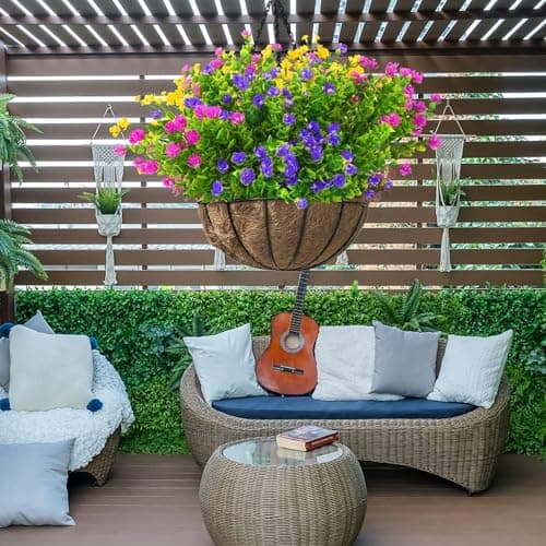 trytuny Artificial Flowers for Outdoor,20 PCS Artificial Greenery Fake Shrubs Flowers,UV Resistant Fake Flowers No Fade Faux Plastic Plants for Outdoor Planters for Home Garden Outside Porch Decor - Thumbnail 4