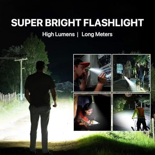 Glavoya EDC Flashlight Rechargeable,1200 Lumens Ultra Bright Flat Flashlight with 9 Modes, Portable Pocket Flash Lights with UV Light,Magnetic Flash Light for Working - Thumbnail 3