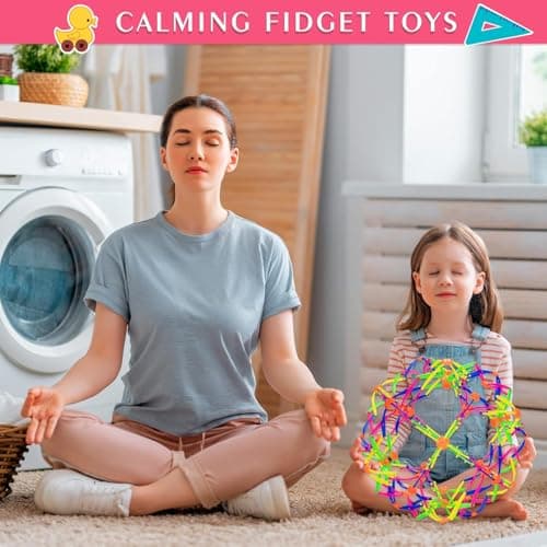 Kocasall Expanding Sphere - Anxiety Relief Sensory Ball for Kids & Adults - Expandable Breathing Magic Toy Suitable for Yoga, ADHD, Anxiety, Autistic (2Pcs 12.8IN) - Thumbnail 5