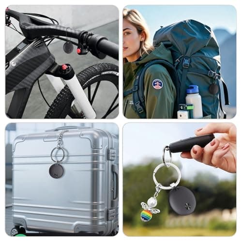 Tracker Tags- 4 Pack, Bluetooth Trackers Works with Apple Find My APP (iOS Only), 92 dB Sound, Replaceable Battery, Smart Tracking Tag Keys Finder and Item Locator for Keys, Bags, Luggage, Wallet, etc - Thumbnail 6