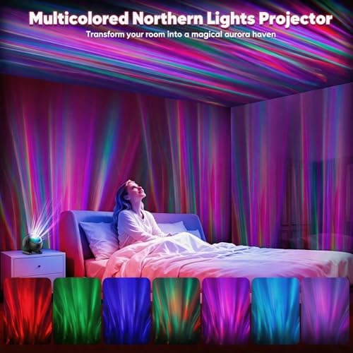 Northern Lights Projector, LED Night Light Aurora Projector with Timer and Remote, Room Decor, Gifts for Kids, Adults, Christmas, Birthday - Thumbnail 3