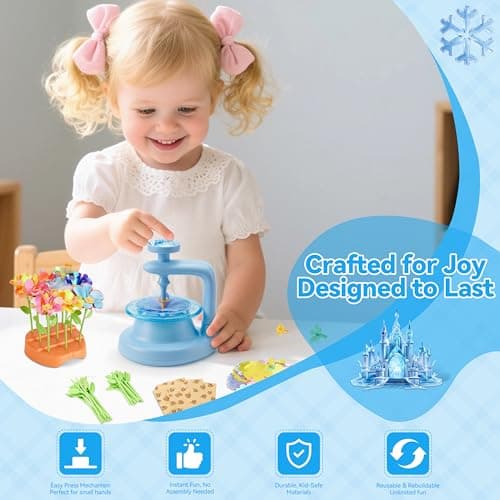 Hamdol DIY Flower Bouquet Kit for Boys and Girls Ages 4-8, Fabric Arts & Crafts Toy for Kids 5 6 7 8, Educational STEM Activity Set, Creative Gift Idea for Birthday, Valentine, Easter or Holiday - Thumbnail 3