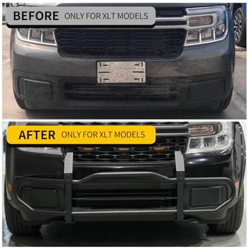 Maxzina Bull Bar Compatible with 2022-2024 Ford Maverick XLT (Not for 2025+) Front Bumper Carbon Steel Bolt-On Grill Bar Bumper Grille Brash Gurad for 2023 Maverick Accessories (Not for FX4 Package) - Thumbnail 2