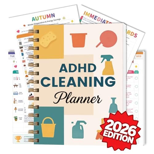 ADHD Cleaning Planner-Interactive Game Layout, Copper Plate Paper Cleaning Organizer, Customizable Reward Daily Weekly Monthly Household Cleaning Checklist, Stress-Free Housework Planner for ADHD Minds