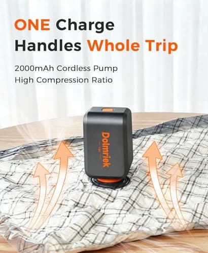 18pcs Vacuum Seal Bags for Clothing Travel, Cordless Pump, Carry-on Size Compression Packing Bags, 4000Pa Suction & 2000mAh Battery, Vacuum Storage Bags for Clothes, Luggage, Suitcase, Space Saver - Thumbnail 4