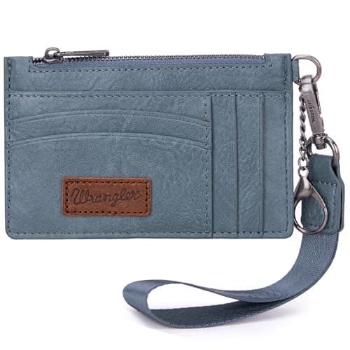 Montana West X Wrangler Credit Card Holders Slim Credit Card Holder Wallet Women RFID Card Holder Wallet Keychain Wristlet - Image 1