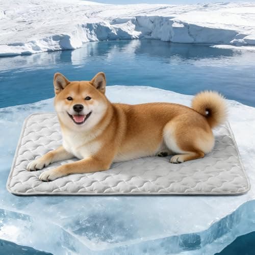 GASUR Cooling Mat for Large Dogs, Q-Max>0.5 Instant Temp Drop Dog Cooling Mats, Cooling Pad for Dog- Summer Indoor Outdoor Travel Use, Snag Resistant，Machine Washable& Anti-Slip, 36"X26" Grey - Image 1