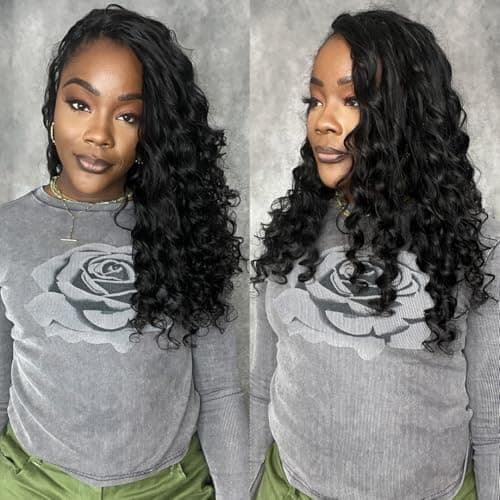 YWIGS Miracle Knots Human Crochet Hair Loose Deep Wave 16" NC 100 Strands - Thumbnail 6