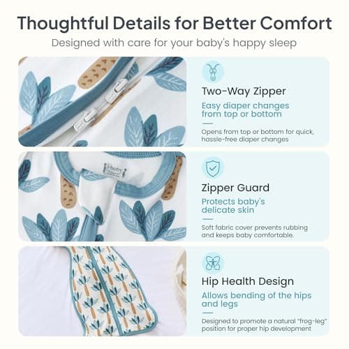i-baby Outlast® Transitional Swaddle Sleep Sack, Arms Up Self-Soothing Swaddles with Arms in Out Cuffs Design for Newborns, Baby Sleeping Bag Wearable Blanket, Boy Girl Newborn Essentials 0-3M - Thumbnail 6