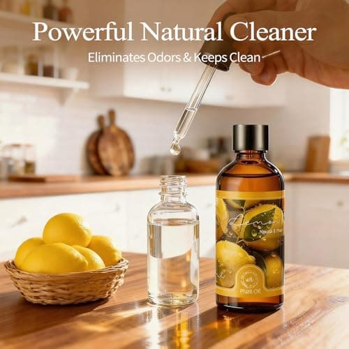 Essential Oil Lemon 3.38 fl oz with Glass Dropper, Pure Fragrance Oils - Thumbnail 2