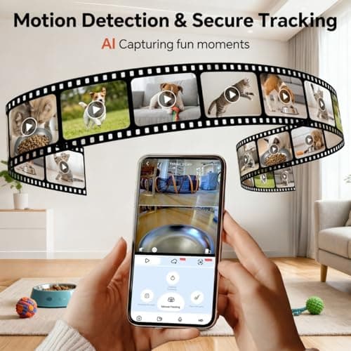 Centvicam Automatic Cat Feeder with 2K HD Camera: 5G WiFi Automatic Dog Feeder with Night Vision, Auto Cat Food Dispenser with 6L Large Food Storage for Multiple Pet, Detachable for Easy Clean -24 Cup - Thumbnail 5