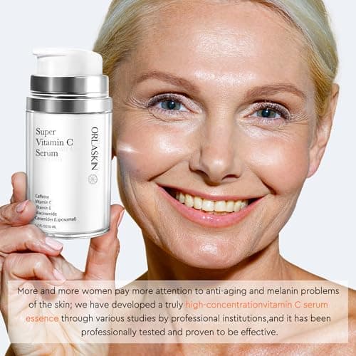 Super Vitamin C Serum For Women Over 70,Vitamin C Face Serum For Women Anti Aging Dark Spot Remover For Face Skin Care, Targets Age Spots, Wrinkles, Brightening, Pore Minimizer, Hydration 1.7fl Oz - Thumbnail 4