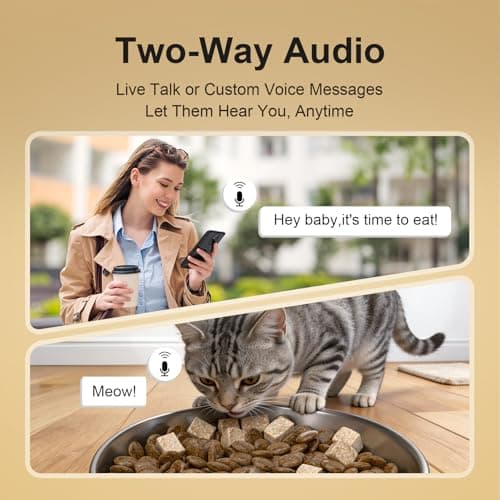 Automatic Cat Feeder with 2K Camera, 5G WiFi 6.5L Smart Pet Feeder for Cat & Small Dog, Automatic Dog Feeder with Night Vision, 2-Way Audio, Motion Detection, Feeding Schedule & App Control - Thumbnail 5