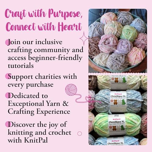 Chenillique XL Plush Velvet Chenille Yarn #6 Super Bulky – 4-Pack (352 Yards / 400 g) – Variegated Yarn for Plushies, Blankets, Amigurumi & Accessories - Lavender Bliss - Thumbnail 6