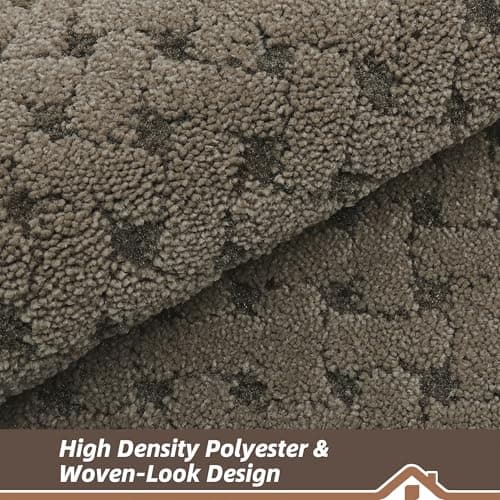 BEQHAUSE Dirt Trapper Door Mat Non-Slip Entryway Rugs Stain Resistant Absorbent Dog Doormats Woven-Look Washable Welcome Floor Doormat for Front Back Door, Dirty Wet Shoes & Paws, 32" x 48", Brown - Thumbnail 5