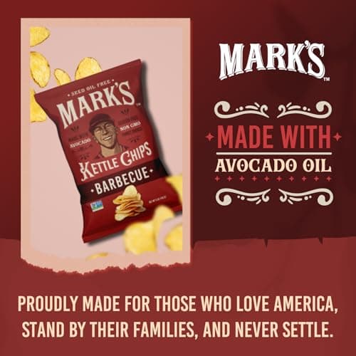MARK’S Kettle Cooked Avocado Oil Potato Chips, BBQ – Gluten Free and Seed Oil Free | Barbecue, 5 oz (Pack of 3) | Non-GMO, Chips for Clean & Healthy Snacking - Thumbnail 6