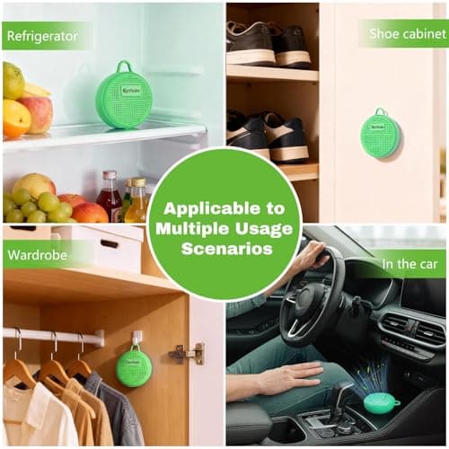 Refrigerator Deodorizer, Fridge Deodorizer Long Lasting Odor Eliminator for Fridge,Kitchen Gadgets Charcoal Air Purifier Odor Eliminator for Closet, Green - Thumbnail 6