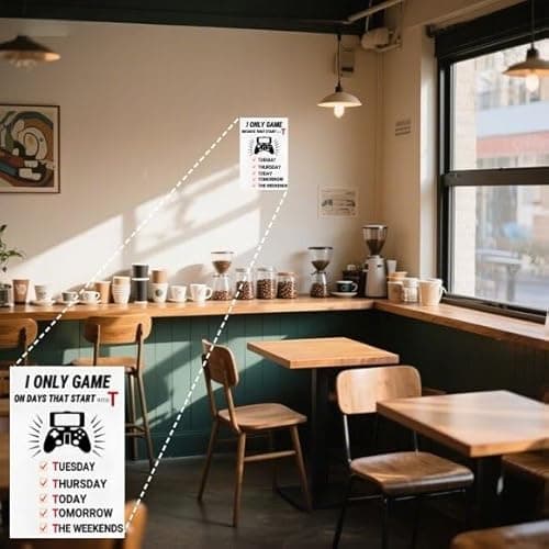 Carastora Funny Game Room Metal Sign - Vintage Wall Decor for the Man Den, Garage, Bar, or Game Room, Humorous Sign for Men, 8x12 Inch - Thumbnail 2