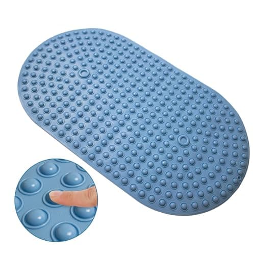 Tiamo Non Slip Bath Mat for Tub Kids,Silicone Bathtub Mat for Baby,27 x 15 Inches Toddler Shower Mat,Machine Washable,Push Pop Bubbles……