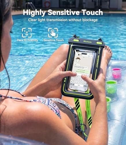 Rorhxia [Enjoy Superior Waterproof Freedom] IP68 Waterproof Phone Pouch Double Space Floating Waterproof Phone Case with Lanyard Dry Bag for iPhone 17 Pro Max 16 15 S26 Travel Beach & Water Adventures - Thumbnail 5