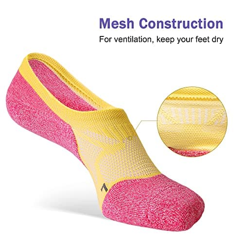 Gonii No Show Socks Womens Athletic Compression Running Low Cut Cushioned Socks 5 Pairs - Thumbnail 2