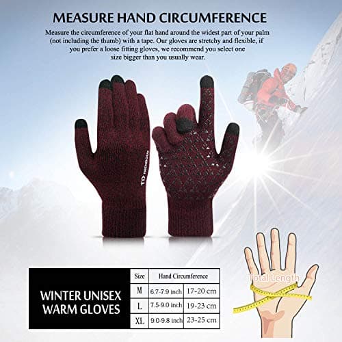 TRENDOUX Winter Texting Thin Gloves for Ladies & Men， Soft Thermal Touchable Fingers Tech Gloves for Gift Stocking Stuffers‌ - Thumbnail 5
