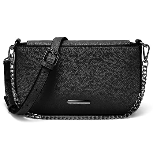 Goinsound Small Crossbody Bags for Women Trendy Leather Crossbody Handbags Cute Black Crossbody Purse - Image 1