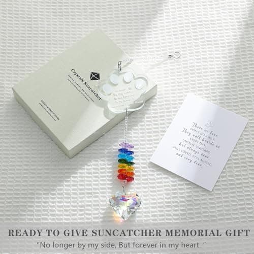 Dog Memorial Gifts for Loss of Dog, K9 Pet Memorial Crystal Suncatcher,Pet Passing Away Sympathy Remembrance Bereavement Gift (White-Pet Paw) - Thumbnail 4
