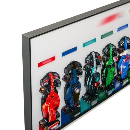 WETCEAOM Display Wallboard Compatible with Lego Speed Champions 10-Car 66802 Display Frame Wall Mount(with Hook), Wall Art- Ideal Compatible with Lego Car Wall Mount Display (Model Not Included!) - Thumbnail 4