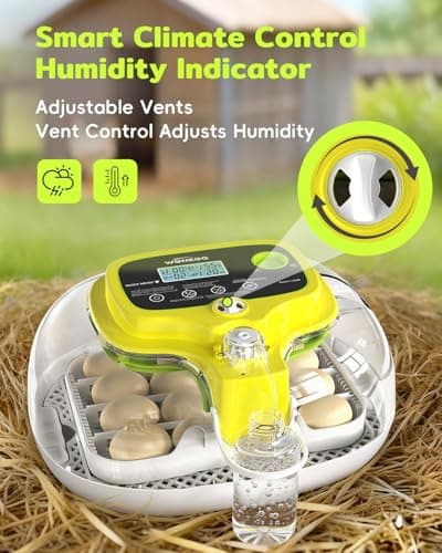 Incubators for Hatching Eggs, 2026 Upgraded 16 Eggs Incubator with Automatic Turner, Digital Temperature Control & Humidity Display and Led Candler, Poultry Hatcher for Chicken, Duck, Quail, Birds - Thumbnail 2