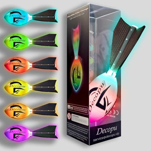 KASTUMBGA Rechargeable Glow in The Dark Light Up Football-7RGB Color Changing LED, Impact-Responsive, Durable Foam (No Pump), Perfect for Beach/Park/Backyard, Birthday Gift for Boys 6-15 Years Old - Thumbnail 2