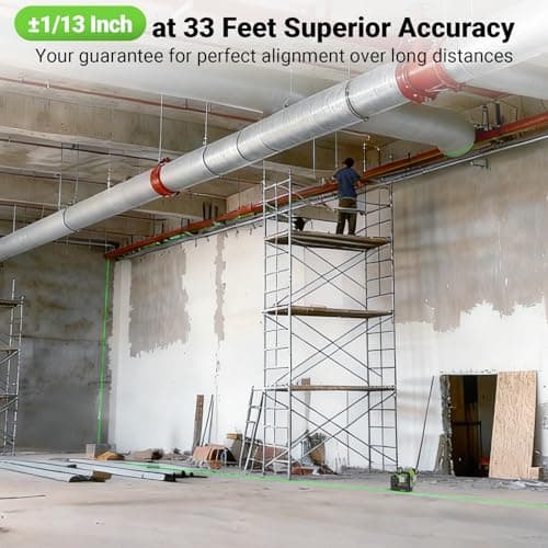 Huepar 2026 Upgraded 360 Laser Level with Electric Fine Adjustment Rotating Base, Fixed-Point Pivot Alignment, Remote Control, Rechargeable, 1/13" High Accuracy Self Leveling Lazer Leveler, Pluse Mode - Thumbnail 6