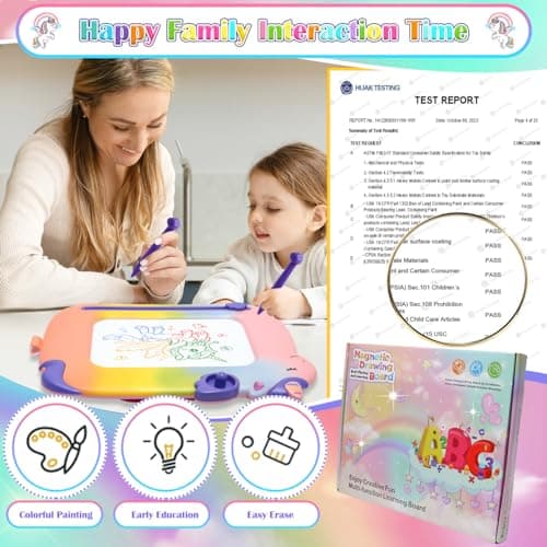 MEJCFARI Toddler Toys 3,Magnetic Drawing Board Baby Toys,Toddler Girl Boy Toy Writing Doodle Board,Learning Educational Kids Toy 3 Year Old Girls Boys Christmas Birthday Gifts - Thumbnail 2