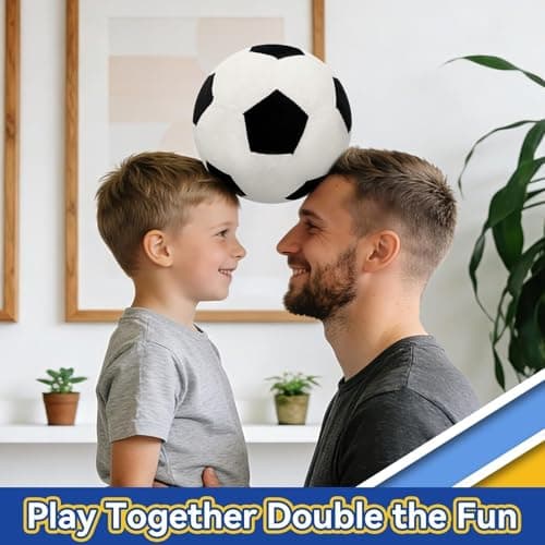 Soccer Pillow, Soccer Ball Plush Fluffy Soft Round Stuffed Soccer Ball Throw Pillows, 8" Orbicular Durable Soccer Pillow Plush Sports Gifts for Bedroom Decor - Thumbnail 6