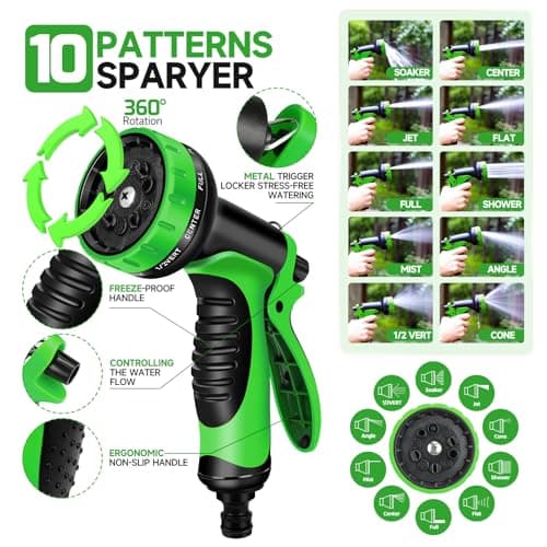 25 Ft Non-Expandable Garden Hose with 3750D Oxford Fabric, Kink & Leak Proof Water Pipe, Lightweight Outdoor Hose for Yard, Lawn, Car Wash, RV - Thumbnail 5