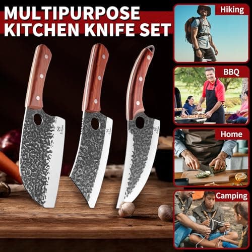 Ethyxe Butcher Knife Set – 3PCS Hand Forged Kitchen Knife Set - Thumbnail 6
