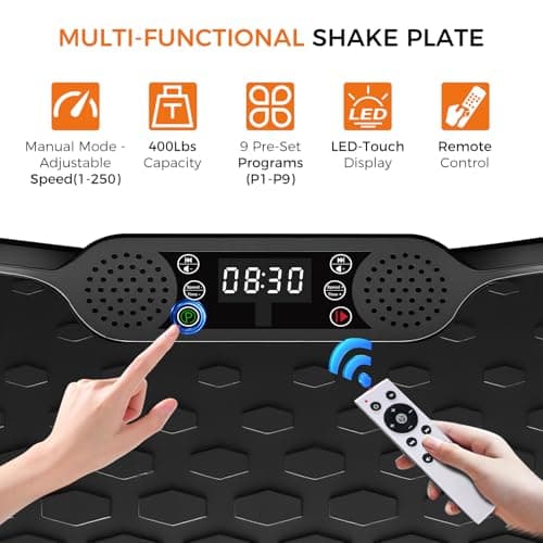 NXSCI Vibration Plate Exercise Machine,Vibrating Platform for Lymphatic Drainage with 250 Speeds,500 lbs Weight Capacity,Vibrated Plates for Weight Loss,Full Body Workout Equipment for Fitness at Home - Thumbnail 5