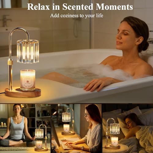 Lukasa Candle Warmer Lamp, with Timer Dimmer Adjustable Height, Home Decor, Room Decor, Wax Melt Warmer for Candles, Gifts for Mom, Mothers Day Gifts, Birthday Gifts for Women - Thumbnail 5