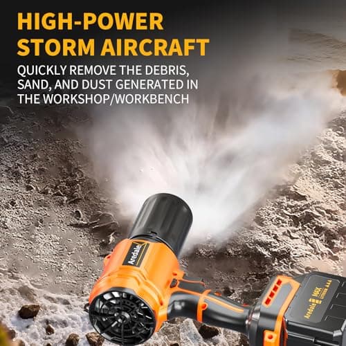 Aredale Leaf Blower Cordless, Handheld Blower with 2 X 6.0Ah 21V Batteries and Charger, 13.41m/s Storm Turbine Battery Powered Blower for Lawn Care, Patio, Snow, Leaf Blowing - Thumbnail 5