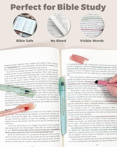 WEMATE Bible Highlighters No Bleed, 9PCS Assorted Colors Gel Highlighters Set, Cute Bible Study Supplies for Scripture Marking, Color Coding & Book Highlighting - Thumbnail 3