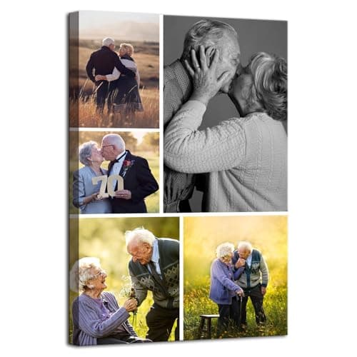ZHIYYHAO Customized Canvas Prints with Your Photos Collage Personalized Multi Pictures Canvas Wall Art for Living Room Bedroom Study room Home Decor (CF-5,18.00L X12.00W'')