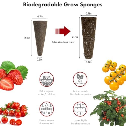 Strawberry Seed Pods for AeroGarden, Ahopegarden, iDOO Hydroponics Growing System, 350 Seeds+ Germination Including Red Cherry Tomato Golden Cherry Tomato, White Strawberry, Red Strawberry (7-Pods) - Thumbnail 5