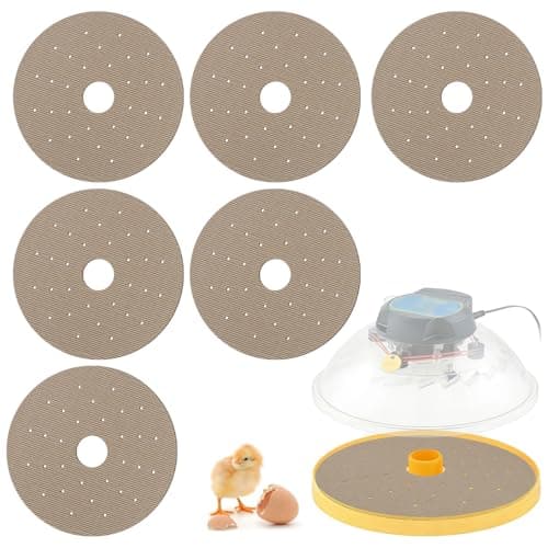 YIBOBO 6 Pack Upgraded Corrugation Hatching Mat with Ventilation Holes, Textured Disposable and Absorbent Hatch Floor Covering, for Stable Chick Footing and Humidity Balance in 24-Egg Incubators - Image 1