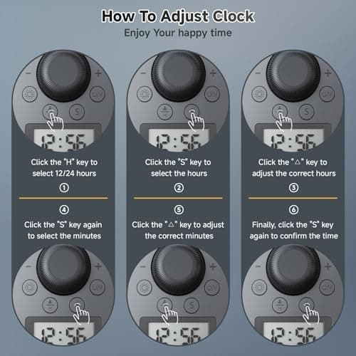 SOULION R80 Bluetooth Computer Speakers, USB Plug & Play PC Speakers with Digital Clock Display, Clear Sound Soundbar with Colorful LED Lights for Desktop Monitor Laptop (USB Adapter Included) - Thumbnail 5