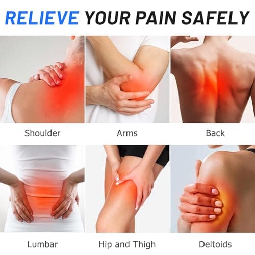 GOBOK TENS Unit Muscle Stimulator, Rechargeable Dual Channel TENS EMS Machine, 28 Modes, 40 Intensity Levels, 3.8-in Color Display, 12 Electrode Pads & EVA Case, Back Neck Shoulder Leg Pain Relief - Thumbnail 4