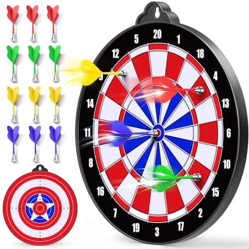 Magnetic Dart Board for Kids - 12pcs Magnetic Darts, Indoor/Outdoor Kids Games and Party Games, Christmas Birthday Gifts Toys for Boys Ages 3-12