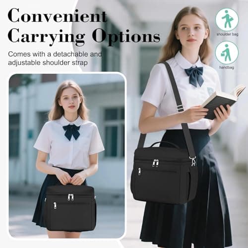 DALINDA Insulated Lunch Bag Lunch Box for Women Men,Leak-Proof Cooler Bag Lunchbox Lightweight for Work Picnic,Study,Beach,Camping,Travel - Thumbnail 5