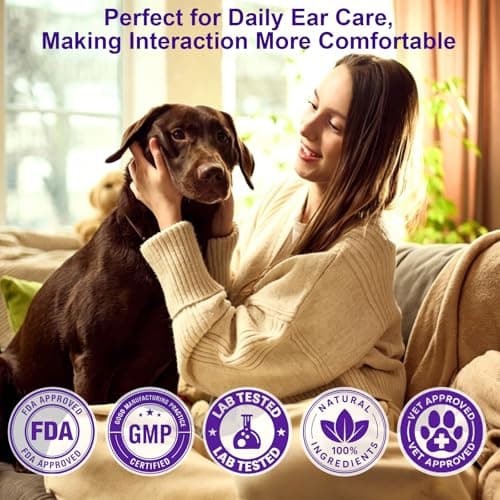 Mekseks Dog Ear Cleansing Solution Ear Infection Treatment Drops for Dogs Cats Ear Cleaner Wash, Relieves Itchy Ears Redness, Removes Earwax Debris Odor, Gentle Natural 2.03 fl oz - Thumbnail 6